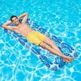 thumbnail image 3 of Inflatable Pool Floats Raft Water Hammock Lounge Adults with Headrest Floating Pool Lounge Contour Lounger for Men Women 73 x 34 Inches (Blue), 3 of 9