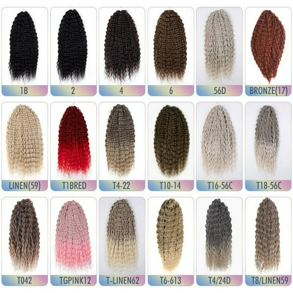 Dosaele 24 Inch Ombre Blonde Pink Deep Wave Braiding Hair Extension  Synthetic Braid Hair  Ariel Curl Hair Water Wave Twist Crochet Hair
