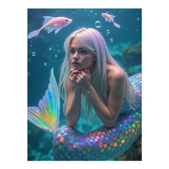 Diamond Art Kits for Adults - 5d Mermaid Fantasy Ocean Scene Diamond Painting for Adults, Diamond Art for Adults Beginners, Diamond Painting Kits for Adults for Home Wall Decor