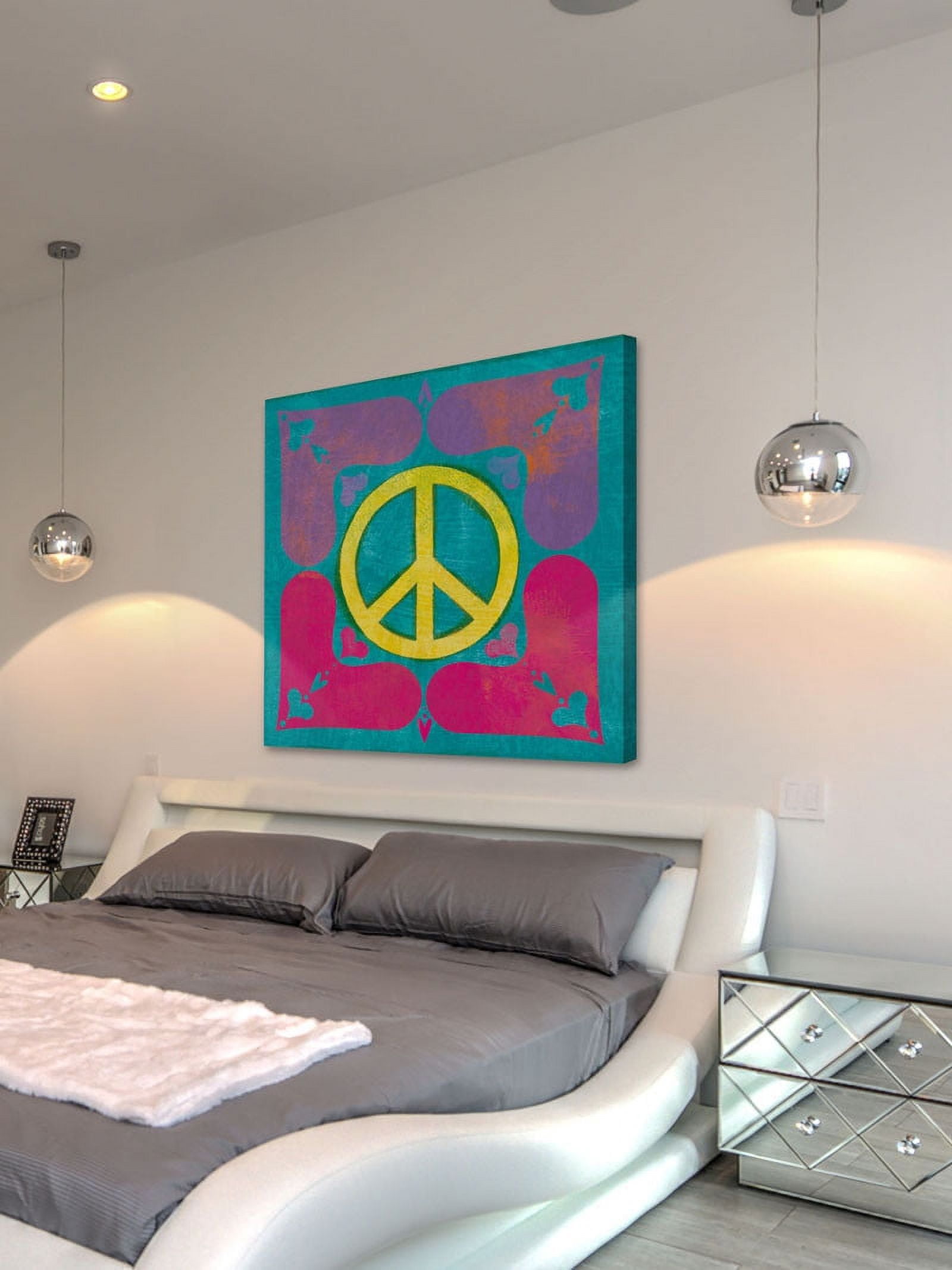 Marmont Hill "Peace Sign Quilt II" Painting Print on Canvas
