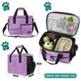 thumbnail image 3 of PetAmi Dog Travel Bag, Travel Pet Bag Organizer, Dog Food Travel Bag with Food Container and Bowls, Dog Travel Supplies Gift Accessories for Weekend Camping, Dog Cat Diaper Bag (Purple, Medium), 3 of 6