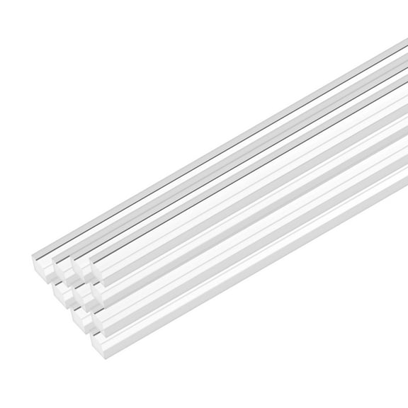 Uxcell 10-Pack Acrylic Square Rods, 11.8 x 0.16 Inch/ 300 x 4 mm Clear Acrylic Dowel Rods Sticks Plastic Sticks Strip for DIY Craft Lighting Gardening Decorations