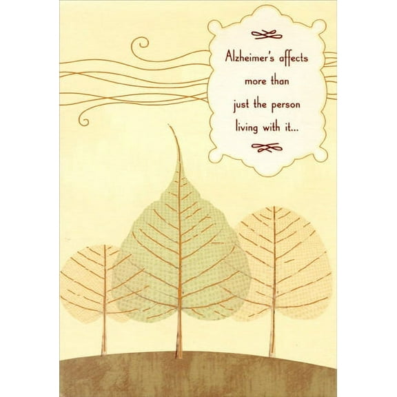 Designer Greetings Alzheimers Gold Leaf Trees Support Card