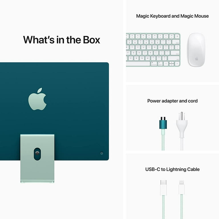 Restored 2021 Apple iMac (24-inch, Apple M1 chip with 8-core CPU and 8-core  GPU, 8GB RAM, 512GB) - Green (Refurbished)