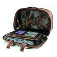 thumbnail image 3 of K-Cliffs Genuine Leather Rolling Briefcase Travel Luggage Laptop Bag, Brown Unisex, 3 of 6