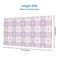 thumbnail image 3 of Kdxio Floral Purple Buffalo Plaid Print Large Gaming Mouse Pad,Non-Slip Base,Water Resist Keyboard Pad for Gamer,Office & Home,29.5 x 15.8 in, 3 of 9
