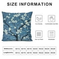 thumbnail image 5 of Nawypu  Floral Throw Pillow Cushion Cover, Sakura Tree Branches Pale Japanese Cherry Blossom Spring Form, Decorative Square Accent Pillow Case, Blue, 5 of 5