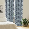 thumbnail image 2 of Ambesonne Abstract Curtains, Waves Circles and Dots, Pair of 28"x63", Pale Blue Dark Blue, 2 of 5