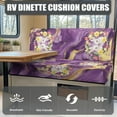 thumbnail image 4 of XYZCANDO Floral Rabbit RV Dinette Cushion Covers Marble Print Furniture Covers Stretchable Cushion Covers for Couches and Sofas RV Accessories Slip Covers for Loveseat Camper Must Haves Purple, 4 of 7