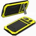 thumbnail image 2 of Compatible with iPhone 16e Metal Case, with Screen Protector Camera Lens Protector Military Rugged Heavy Duty Shockproof Case with Metal Kickstand Full Body Tough Dustproof Case, Yellow, 2 of 7