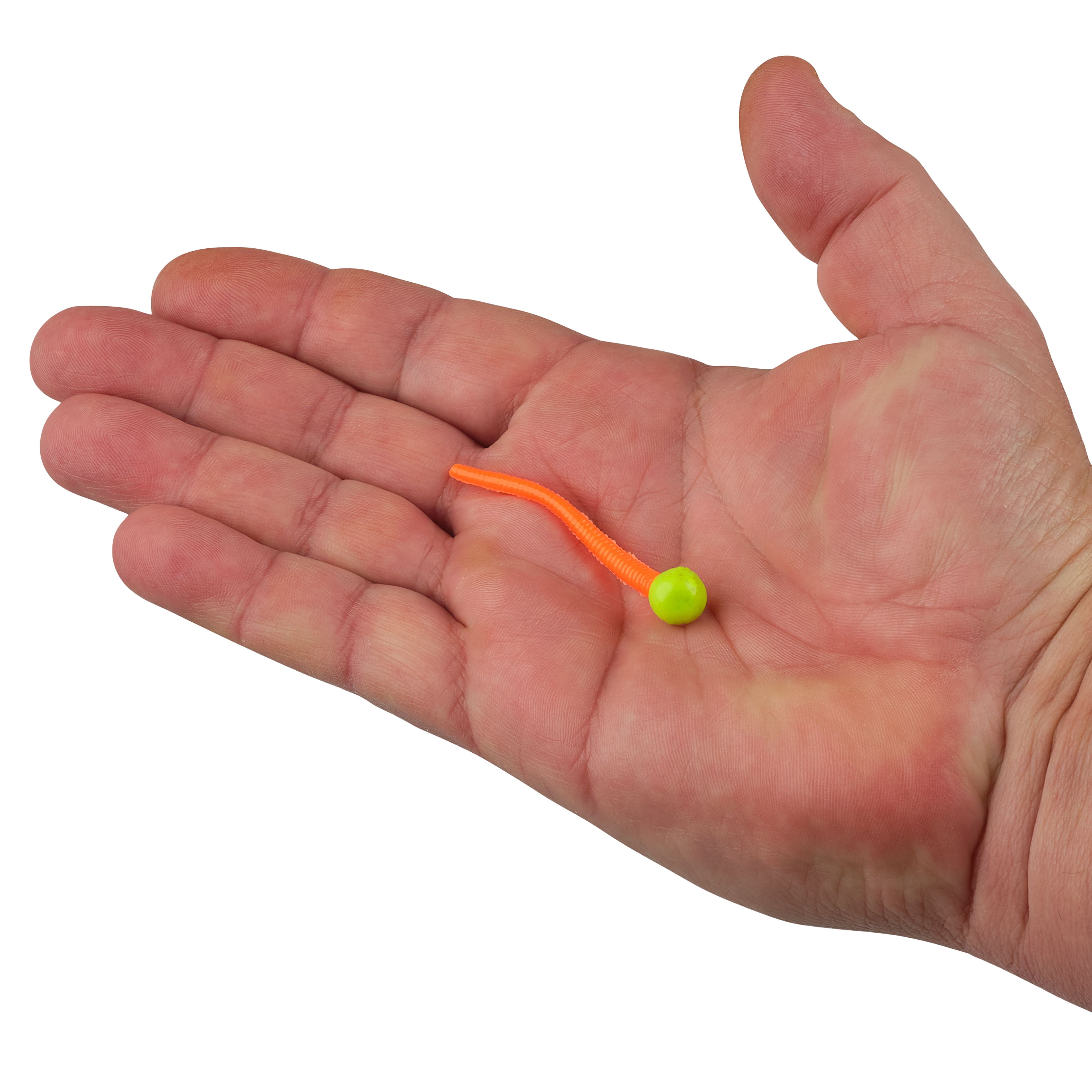 Berkley PowerBait Floating Mice Tails Fishing Bait, Chartreuse/Fluorescent Orange, 3in | 8cm