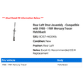 thumbnail image 2 of Rear Left Strut Assembly - Compatible with 1988 - 1989 Mercury Tracer Hatchback, 2 of 2