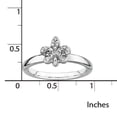 thumbnail image 5 of Sterling Silver Fleur De Lis Diamond Ring, 5 of 10