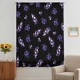 thumbnail image 3 of Purple Olive Fruits Sheer Curtains 54 Inches Long, Spring Farm Branches Leaves Plants Black Light Filering Curtains, Breathable Simi Curtain Privacy Drapes for Kitchen Bathroom Small Window Treatment, 3 of 9
