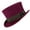 Claret, variant on Fedora Top Hat Black Short Brim Dress Up Flat Top Hat Surprise Gift for Boyfriend Father Uncle Casual Cap