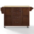 thumbnail image 3 of Crosley Eleanor Natural Wood Top Kitchen Cart in Mahogany, 3 of 12