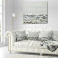 thumbnail image 3 of Designart Grey Sea Waves - Seascape Throw Pillow - 16x16, 3 of 5