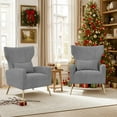 thumbnail image 2 of Daluvenix Velvet Accent Chair for Living Room, Modern Arm Chair with Pillow, Single Sofa Lounge Chair for Bedroom & Reading Room, Grey, 2 of 8