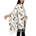 thumbnail image 5 of Cauagu Chickens Print Women Wrap Shawl tassels Scarves Retro Scarf 77.6"X28.3", 5 of 8