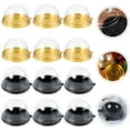 thumbnail image 5 of MINKUROW 200pcs Clear Plastic Mooncake Boxes Mini Cupcake Boxes Cookie Muffin Boxes with Dome Lids for Wedding Birthday Christmas Party (Gold Black), 5 of 9