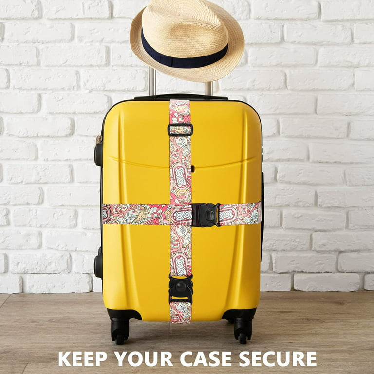 4 PCS 74 X 2 Luggage Straps Suitcase Belts Wide Adjustable Packing Straps  Trav