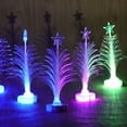 thumbnail image 5 of Christmas Tree Ornaments with LED 7 Color Changing Stunning Light Displays, Mini Christmas Xmas Tree 4.7inch Tall Table Party Decor, 5 of 6