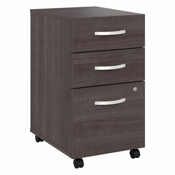 Studio A 3 Drawer Mobile File Cabinet in Storm Gray - Engineered Wood