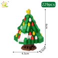 thumbnail image 1 of HUIQIBAO Mini Blocks Christmas Santa Claus Model Micro Bricks Building Block Toy For Kids Snowman Children's Toy Christmas Gift zhangmengya LED, 1 of 2