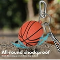 thumbnail image 2 of Airpods 2 & Airpods 1 Case Cover with Keychain, Njjex Full Protective Premium PVC Rubber Silicone Case Cover with Keychain Strap for Men (Basketball), 2 of 6