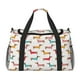 thumbnail image 1 of Fotbe Dachshund Dog Puppy Bolsa de Viaje con Estampado, Bolsa de Fin de Semana para Mujer con Compartimento para Zapatos, Bolsa de Gimnasio con Bolsillo Húmedo, 1 of 7