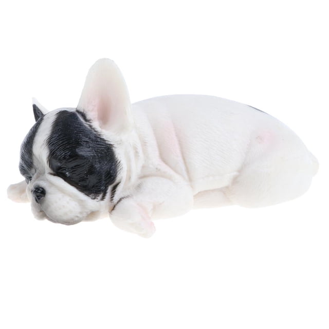Simulación Durmiendo Pequeño Francés Perro Animales de Acción Perro Mascota / Modelos de Animales Aprendizaje E Sunnimix Juguete Figura Animal