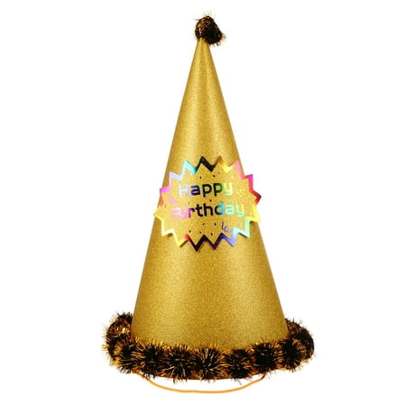 WHAMVOX Birthday Party Decorative Hat Glitter Paper Pointed Hat Cone Party Hats
