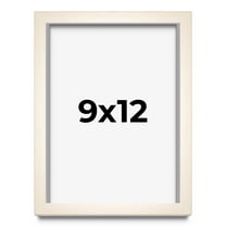 9x12 Frame White Wheat Solid Wood Picture Frame | Moulding Width 0.75 Inches | Interior Depth 0.5