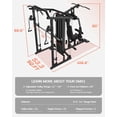 thumbnail image 6 of Dual-Station Smith Machine Home Gym, 140LB Weight Stack with LAT Pull-Down & Leg Press, All-in-One Workout Station for Couples & Family Strength Training, 6 of 9