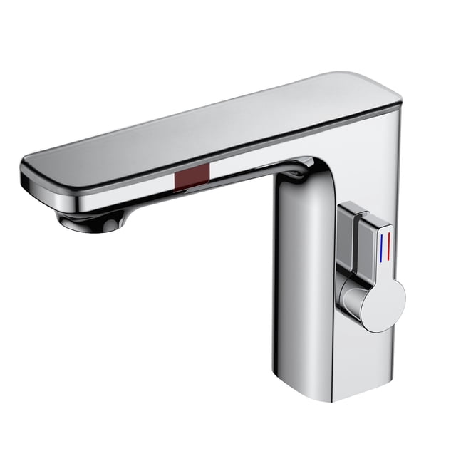 Maytalsory Clear Hot And Cold Water Control Infrared Digital Bathroom Sensing Basin Faucets Crystal Clear type+1