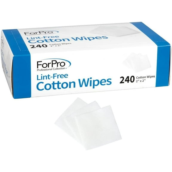 ForPro Lint-Free Cotton Wipes, 100% Pure Cotton Gauze, 2" x 2", White, 240-Count