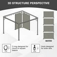thumbnail image 3 of Aoodor 10' x 13' Gazebo Curtain Set Protecting Privacy Side Walls 4 Panels, Curtain Only - Grey, 3 of 11