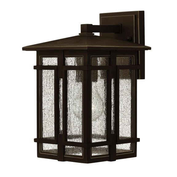 1960OZ Hinkley Lighting Tucker - One Light Outdoor Wall Mount in Transitional and Craftsman Style - 7 Inches Wide by 11.5 Inches High-Oil Rubbed