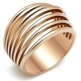 thumbnail image 1 of Alamode TK1414-6 Bague en Acier Inoxydable Or Rose Sans Pierre pour Femmes - Taille 6, 1 of 1