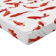thumbnail image 2 of Ambesonne Fish Fitted Sheet, Koi Shoal Marine, Twin XL Size, Orange, 2 of 3