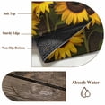 thumbnail image 6 of Yellow Sunflowers Area Rugs 5'x7', Washable Small Throw Rugs for Laundry Room Playroom, Farmhouse Brown Wooden Country Plants Indoor Outdoor Rug Non-Slip Low Pile Carpet Runner Reversible Floor Mats, 6 of 8