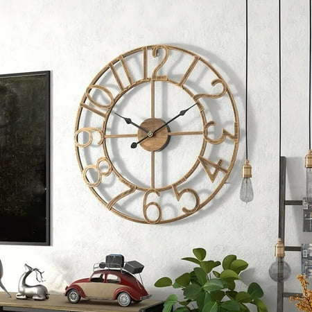 Vintage Metal Outdoor Wall Clock Stylish decoration for outdoor space 34cm/40cm B Smile Home