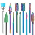 thumbnail image 1 of 10PCS Manicure Drill Bit Set Tungsten Steel DIY Nail Drill Bit Nail Art Tool, 1 of 10