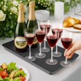 thumbnail image 7 of 6 pcs Serving Tray for Entertaining, Serving Platters for Snacks, Fruit, Cookies, Dessert, Reusable Plastic Trays for Serving Food and Pantry Organization in Kitchen & for Parties, (Black), 7 of 7