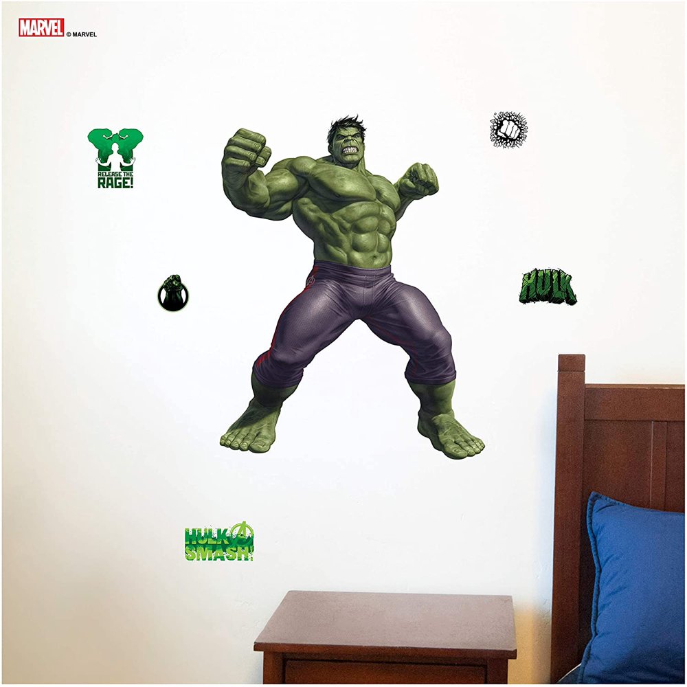 Marvel Incredible Hulk Wall Decal Hulk Wall Decals with 3D Augmented