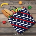 thumbnail image 6 of Defioc Patriotic Star Pattern Tote Bag for Women,Large Capacity Tote Bag with Zipper Casual Shoulder Handbags Shopping Bag, 6 of 8