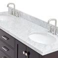 thumbnail image 5 of Ariel Cambridge 67 Inch Double Oval Sink Vanity With Carrara White Marble Countertop With 1.5 Edge In Espresso, 5 of 10