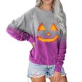 thumbnail image 2 of Camiseta de manga larga con cuello redondo y estampado divertido de Halloween para mujer Fridja fjkfkj909, 2 of 4