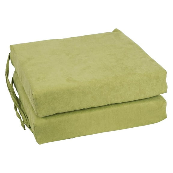 Blazing Needles Indoor 16" x 16" Microsuede Chair Cushion, Sage Green