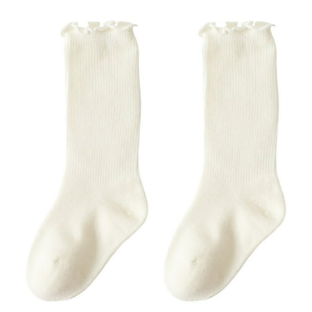 

Juhai Baby Socks 1 Pair Foot Protection Anti-slip Cute Pure Color Kids Sleeping Socks